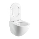 Rippuv WC-pott OMNIRES Ottawa Comfort Rimless pehmea sulgemise kaanega, OTTAWACMWBP