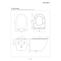 Hanging toilet OMNIRES Ottawa Comfort Rimless with soft-closing lid, OTTAWACMWBP