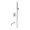 Built-in bath-shower mixer set OMNIRES Y, spout length 21 cm, SYSYW01CR