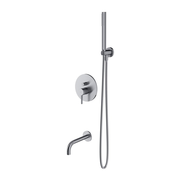 Built-in bath-shower mixer set OMNIRES Y, spout length 21 cm, SYSYW01NI