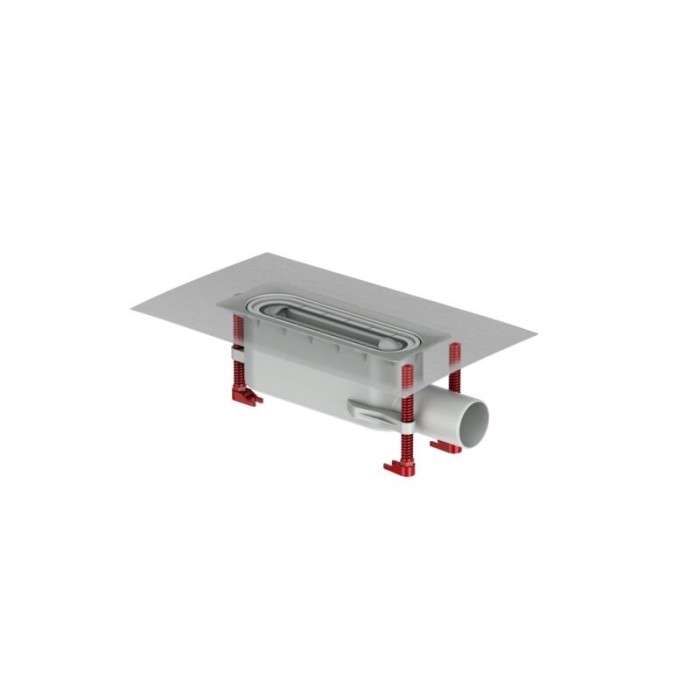 ACO ShowerDrain S shower channel set with Plate grates and trap (4 in 1) (Choice of lengths)