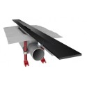 ACO ShowerDrain S shower channel set with black matte Plate grating and trap (4 in 1)