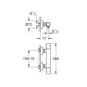 Termostaatiline dušisegisti GROHE Grohtherm 800 Cosmopolitan, 34765000