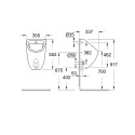 Писуар с внутренним водяным вводом GROHE Bau Ceramic, 39438000