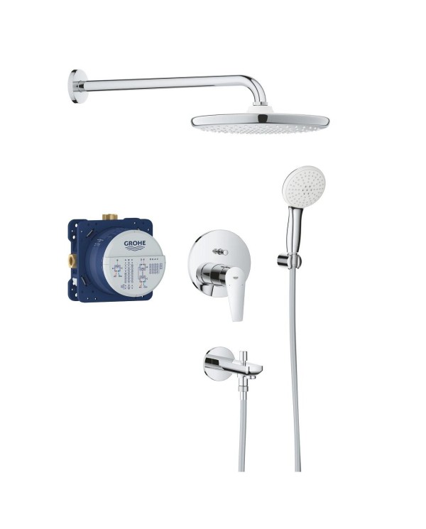 GROHE Bauedge Tempesta 250 Shower System Sets with Spout for Bathtubs 25291000