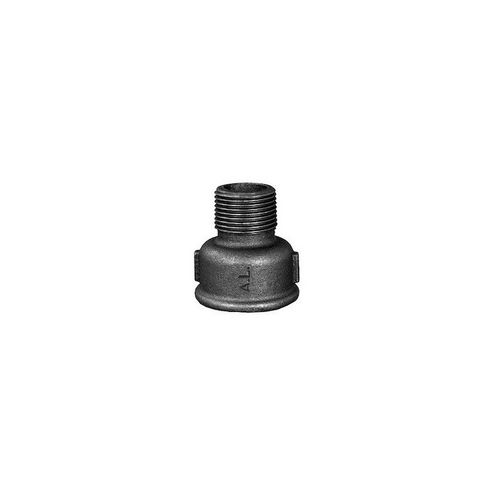 Ühendus neljakandiline GRODITZER FITTINGS (A.L.) 1 1/4"" x 1"" v/sisemine, must