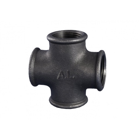 Four-way fitting GRODITZER FITTINGS (A.L.) 1/2"", black