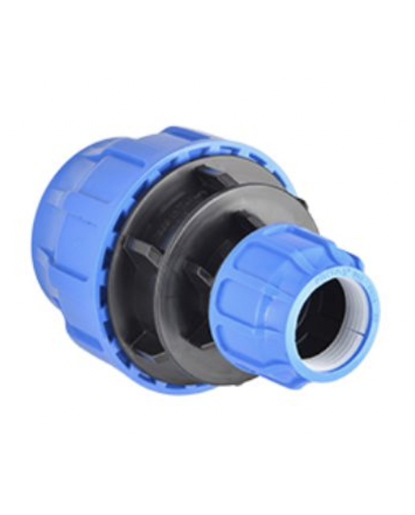 Plastic screw-on reduced fitting for PE pipe PIMTAS 50 x 25, EX70001606