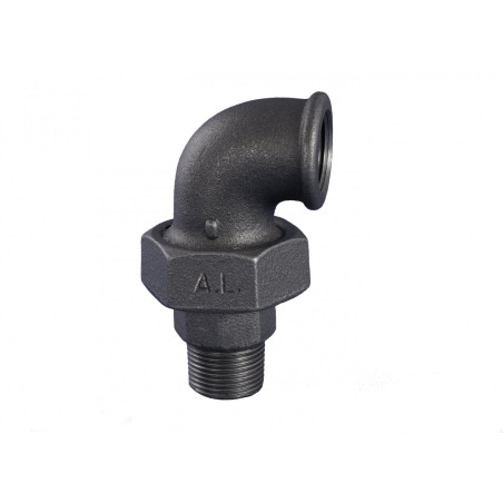 Disassembled corner joint for GRODITZER FITTINGS (A.L.) 1 1/2"" v/external, black