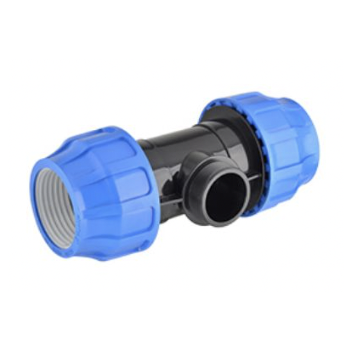 Plastic threaded tee for PE pipe PIMTAS 32 x 3/4" outer x 32, EX70001907