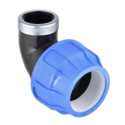 Plastic screw-on elbow for PE pipe PIMTAS 75 x 2" inside, EX70002415M