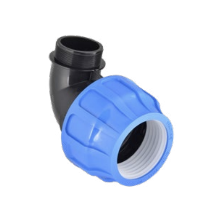 Пластиковая зажимная elbow для PE трубы PIMTAS 25 x 3/4" внешний, EX70002003