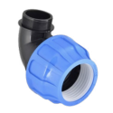 Plastic screw-on elbow for PE pipe PIMTAS 75 x 2" exterior, EX70002017