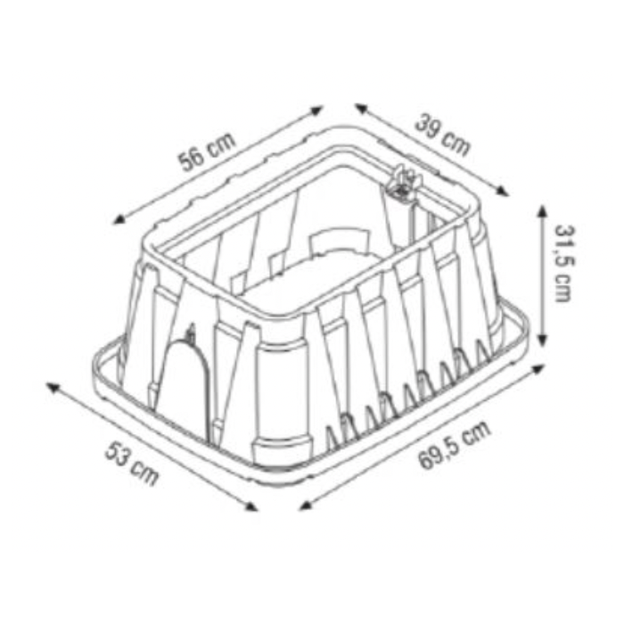Revision box for closing valve PIMTAS 16" Maxi Jumbo, EX70003502