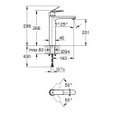 GROHE Eurosmart Cosmopolitan XL Basin Mixer 201 mm, 23921000