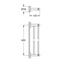 GROHE Essentials Double Towel Holder, 40802001