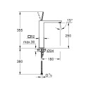 GROHE Eurocube Joy 250 mm sink mixer, 23661000