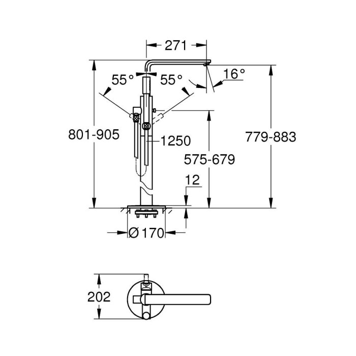 Смеситель для душа GROHE Lineare, 23792AL1