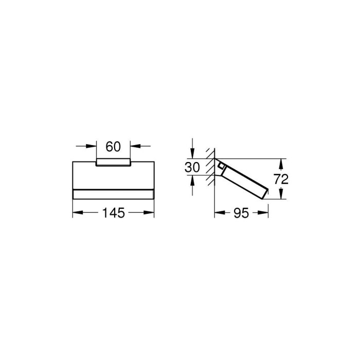 WC-paberihoidja GROHE Selection Cube, 40781000