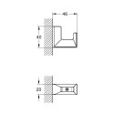 GROHE Selection Cube towel hook, 40782000