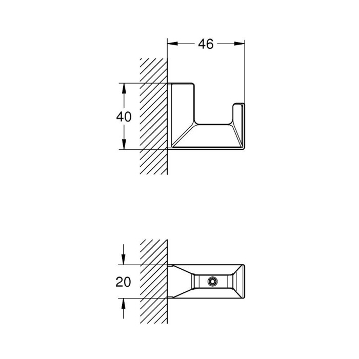 Крючок для полотенца GROHE Selection Cube, 40782000