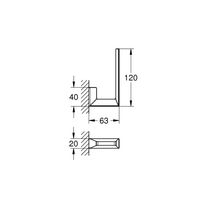 GROHE Selection Cube toilet paper holder, 40784000