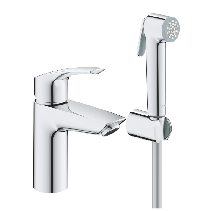 GROHE EuroSmart basin mixer with hand shower, 23124003