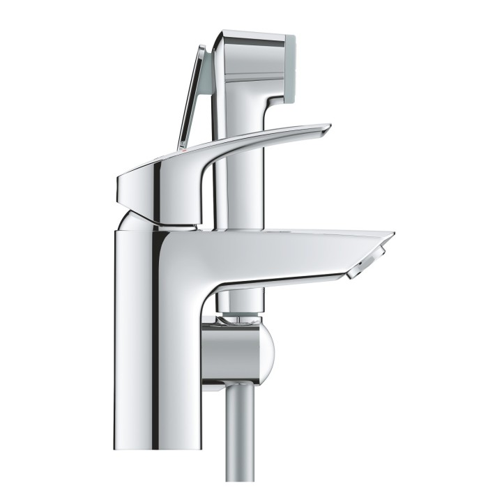 GROHE EuroSmart basin mixer with hand shower, 23124003