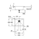 Нержавеющая стальная мойка GROHE K700 60-S 55/45 1.0, 31726SD0