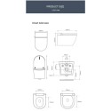 Hanging toilet with bidet function TECE (10 in 1) SET2 Rimless with soft-closing lid and concealed frame with button