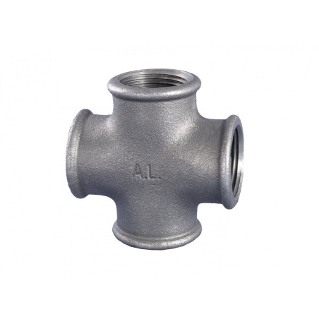 Four-way coupling GRODIZINGER ASSEMBLY PARTS (A.L.) 1 1/2"", galvanized