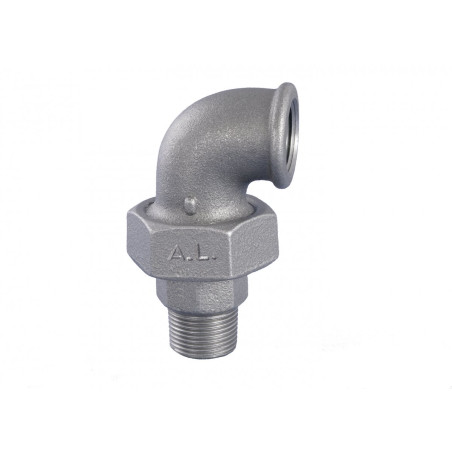 Disassembled corner joint fitting GRODITZER FITTINGS (A.L.) 1/2"" v/external, galvanized