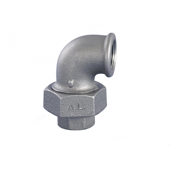 Disassembled corner joint for GRODITZER FITTINGS (A.L.) 3/4"" v/v, galvanized