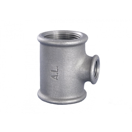 Reduced tee fitting GRODITZER FITTINGS (A.L.) 1 1/2"" x 1/2"" x 1 1/2"", galvanized