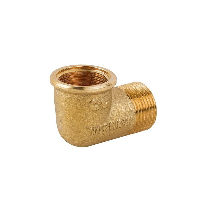 Küünarnukk messingist CAVALETTO 3/8"" v/sis. - 90°