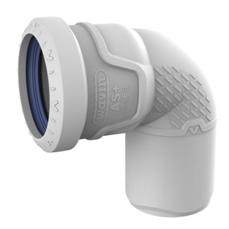 Low-noise indoor sewage elbow WAVIN AS+ 50 x 90°