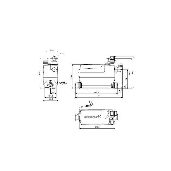 Станция удаления сточных вод - насосная GRUNDFOS Sololift2 C-3