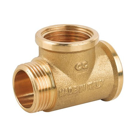 Reduced brass tee CAVALETTO 1'' x 1'' x 1'' x 1'' x 1''