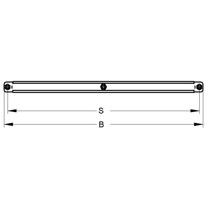Ventilation pipe holder with noise reduction insert MEFA 160 mm (M8 thread)
