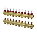 We are regulating the DANFOSS 10-loop underfloor heating manifold with flow meters.