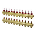 We are regulating the DANFOSS 11-loop underfloor heating manifold with flow meters.
