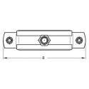 Holder with noise reduction insert MEFA 198 - 203 mm