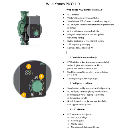Ringpump WILO Yonos Pico 1.0 25/1-6 130 mm