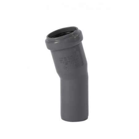 Siseveetorustiku põlv OSTENDORF HT-süsteem DN 32 x 15°, hall