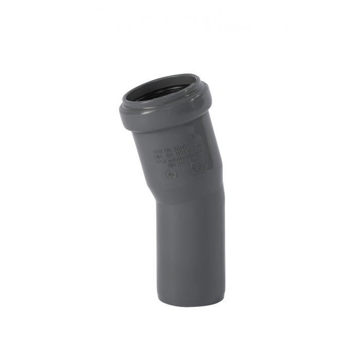 Siseveetorustiku põlv OSTENDORF HT-süsteem DN 32 x 15°, hall