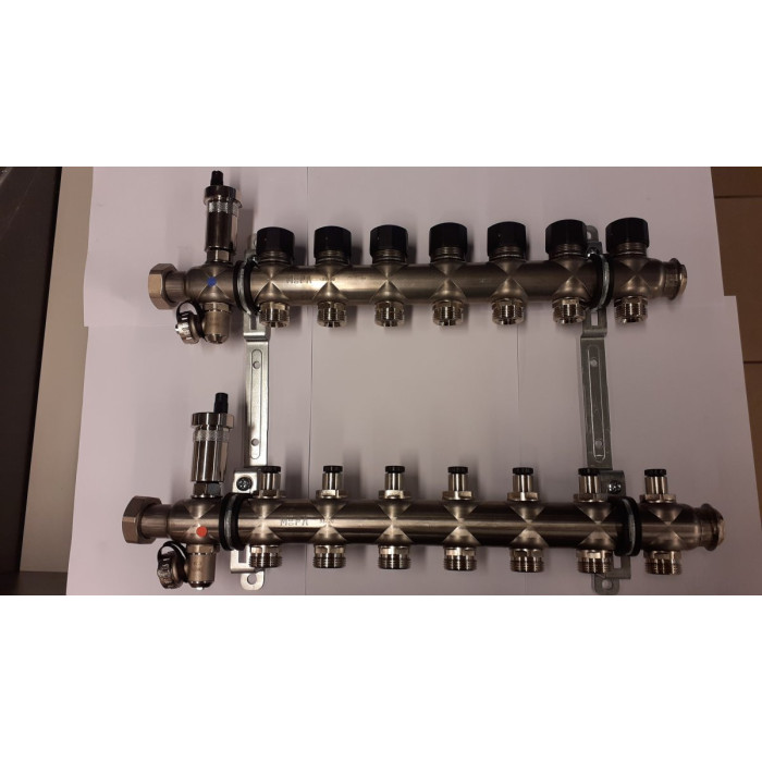 Adjustable floor heating manifold MEPA 3 circuits without flow meters
