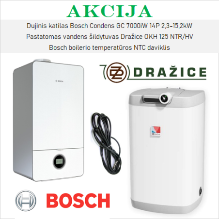 Акционный BOSCH 7000iW является комплектом отопительного оборудования DRAŽICE, 7000iW14P + OKH125NTR/HV+ 7735502289