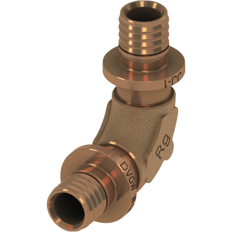 Bronze elbow reducing pressure losses TECEflex 16 x 16