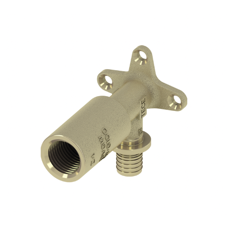 Extended brass elbow TECEflex 16 x 1/2"" middle, 768502