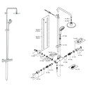 Ülemise süsteemi komplektid Grohe New Tempesta Cosmopolitan